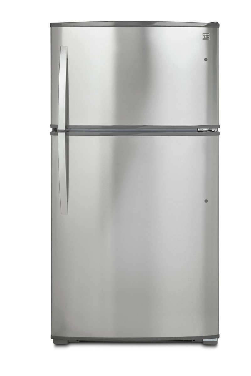 Kenmore 71215 21 cu. ft. Top-Freezer Refrigerator with Ice Maker and LED Lighting in Stainless Steel with Active Finish, includes delivery and hookup (Available in select cities only)