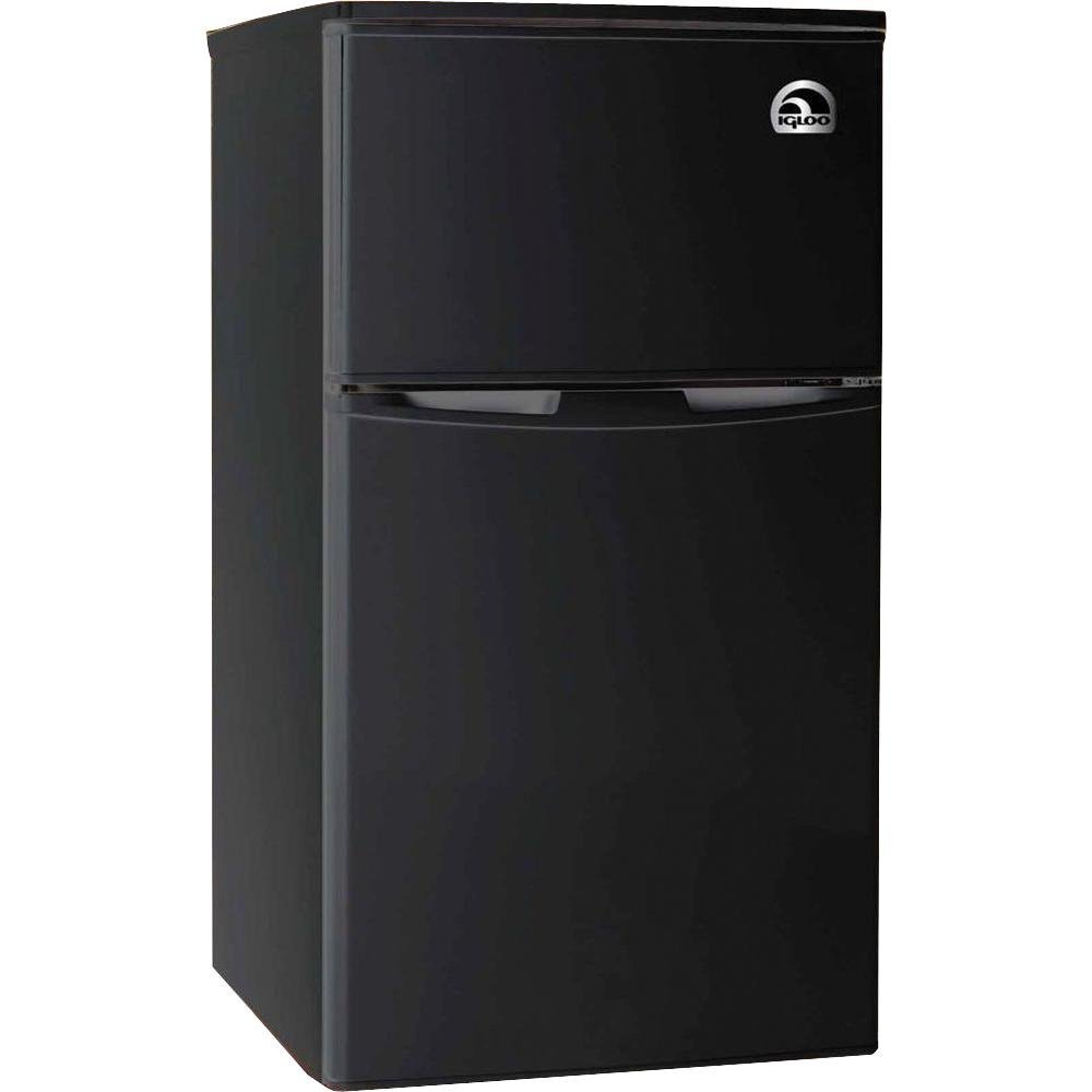 Igloo FR832-BLACK 3.2 cu. ft. 2 Door Fridge with Freezer, Black