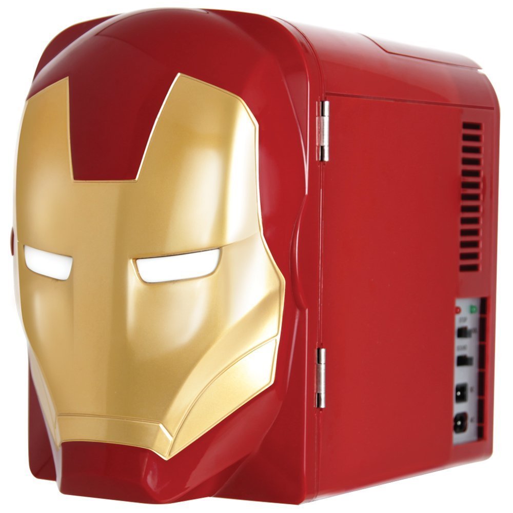 Marvel Ironman Mini Fridge, Red/Gold, 4 L