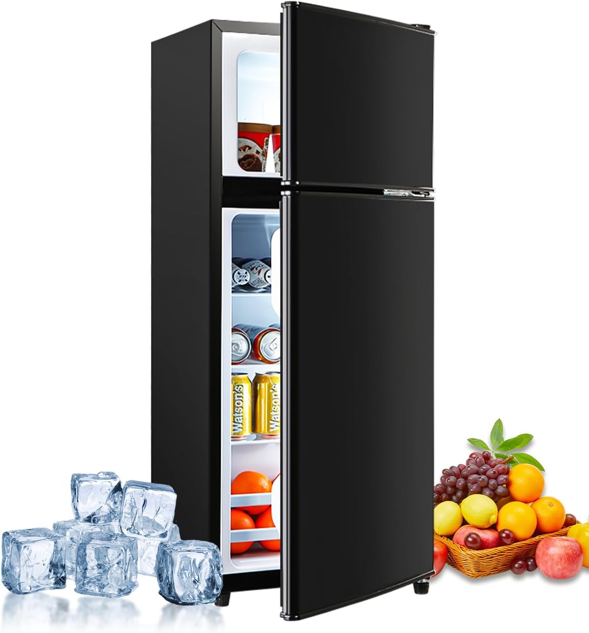 3.5 Cu. Ft. Capacity Double-door Compact Fridge