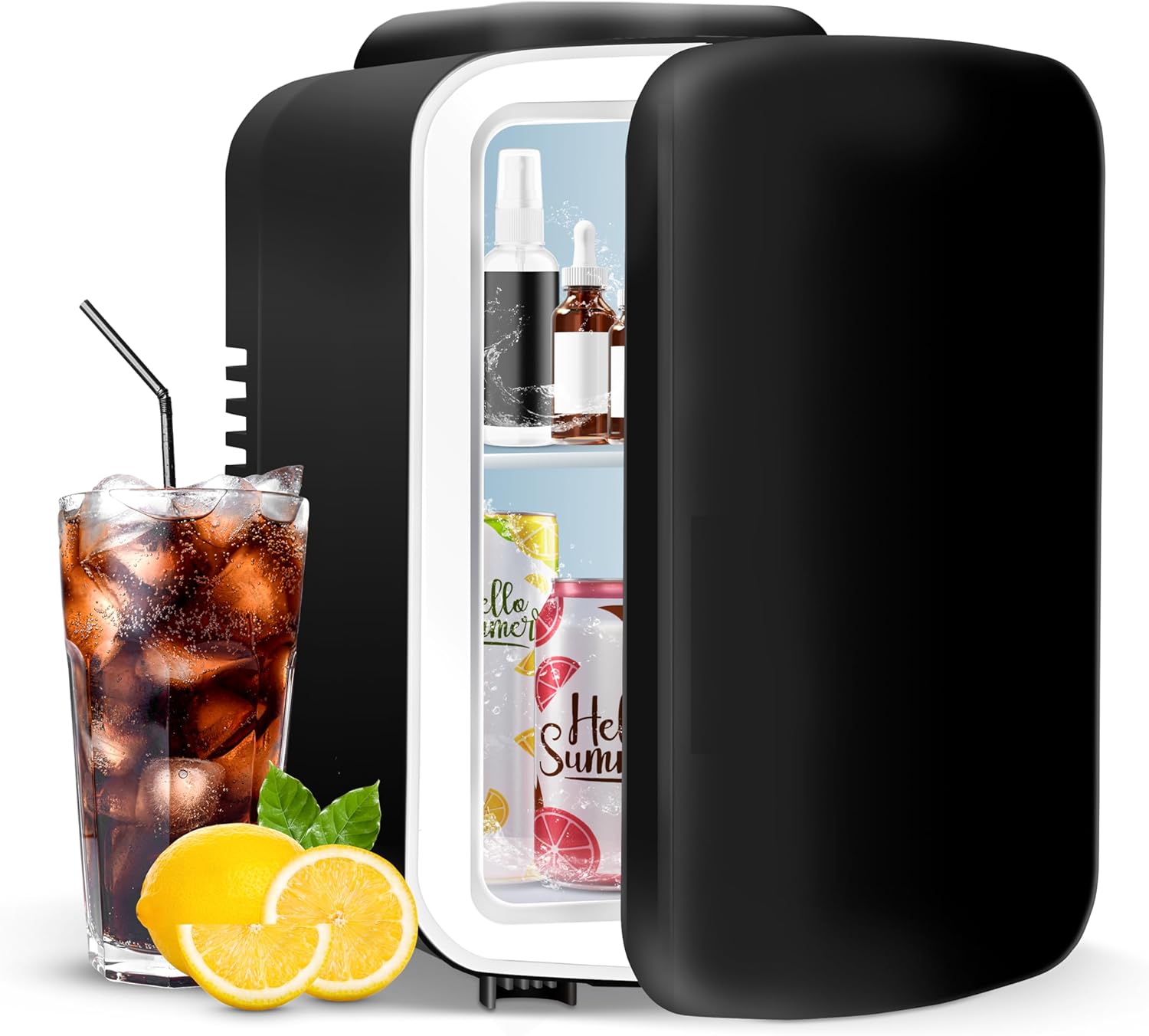 YSSOA 4L Mini Fridge 6 Can Portable Cooler & Warmer