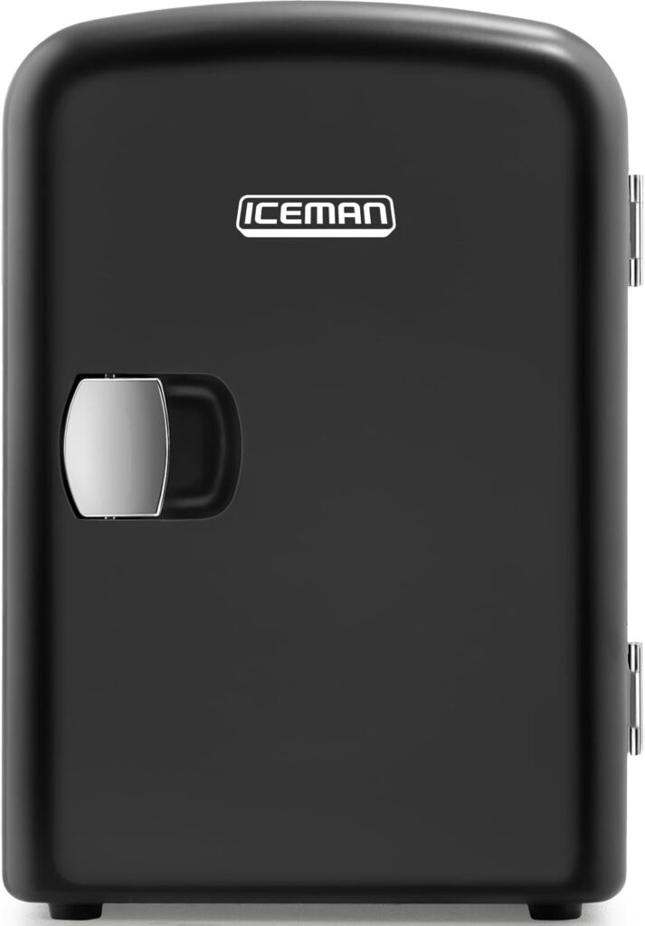 Chefman - Iceman Mini Portable Black Personal Fridge