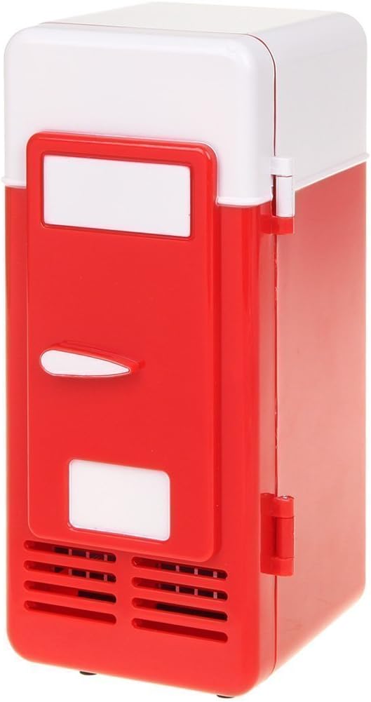 ThreeH New Mini Red USB Fridge Cooler Beverage Drink Cans Cooler