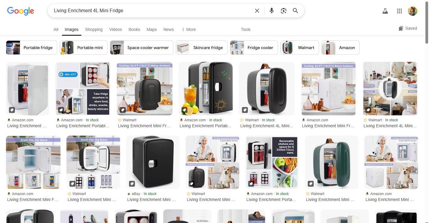 Living Enrichment Mini Fridge Images