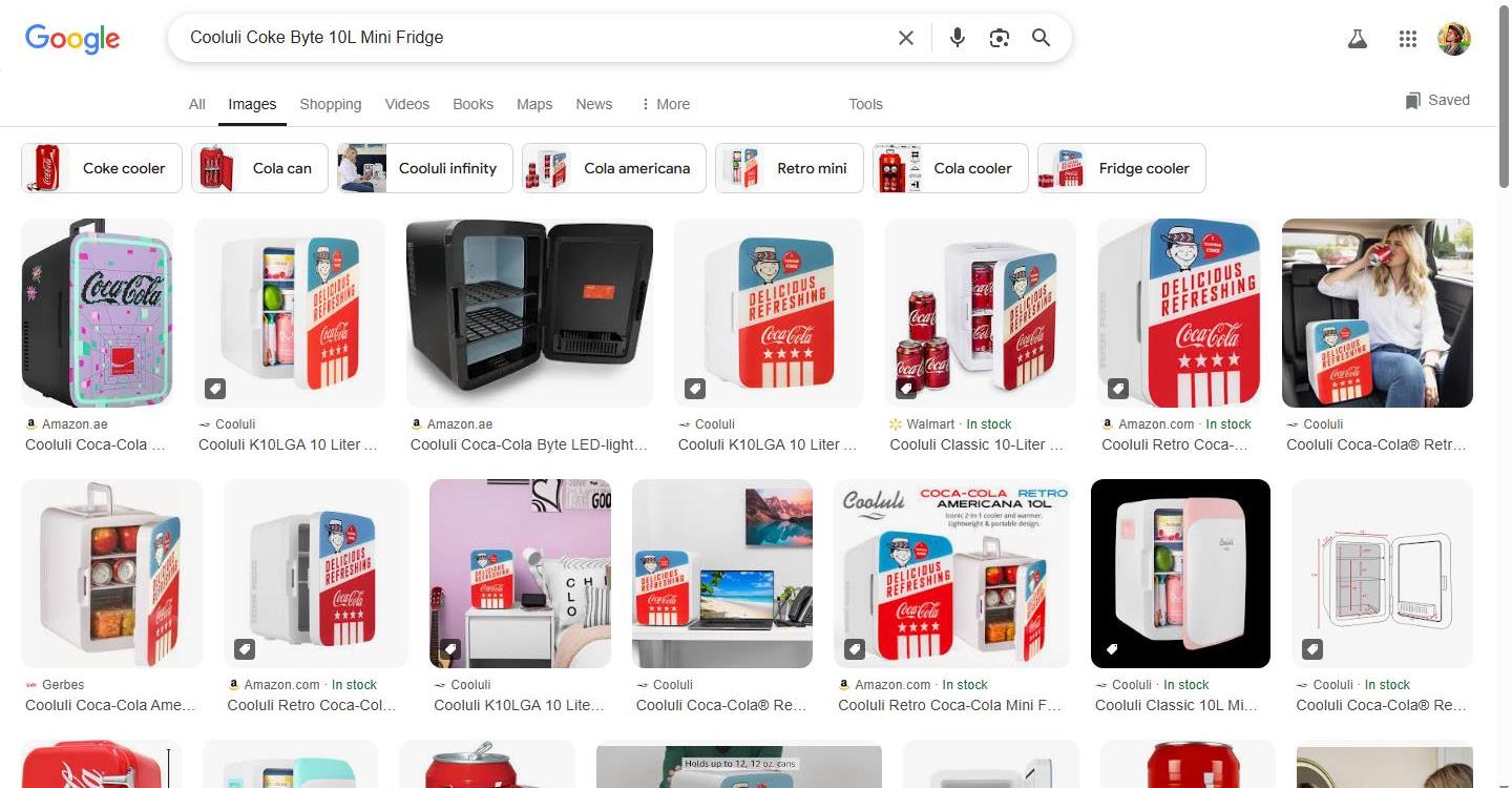 Google Image Search Results for Cooluli Coke Byte 10L Mini Fridge