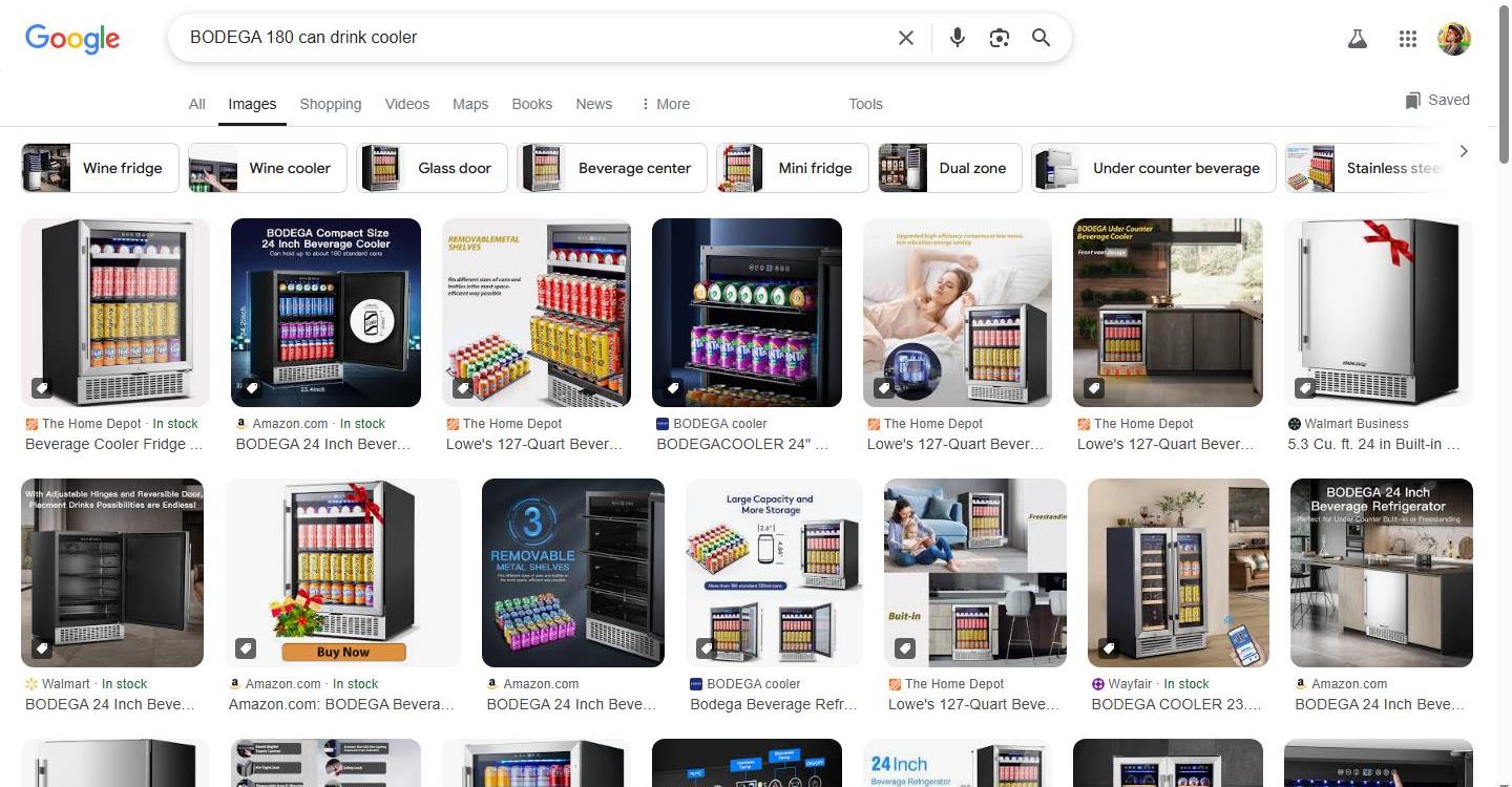 BODEGA 24 180-Can Fridge Displayed in Search Results