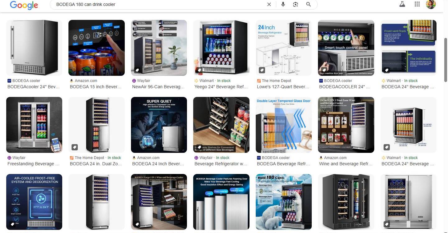 Bodega 180 Can Drink Cooler: A Search Result Collage