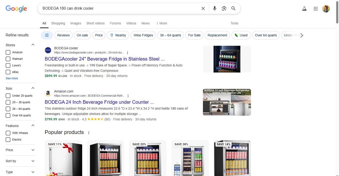 BODEGA 180 can drink cooler