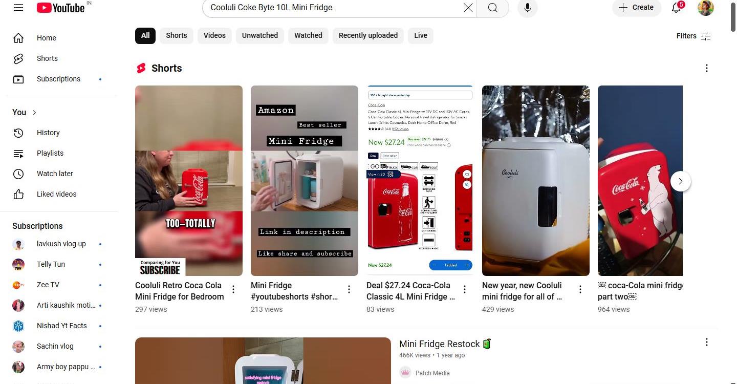 YouTube Search Results for Cooluli Coke Byte 10L Mini Fridge