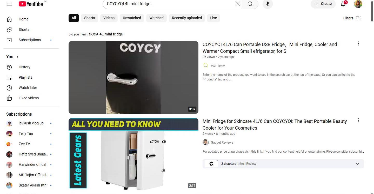 YouTube Search Results for COYCYQI 4L Mini Fridge